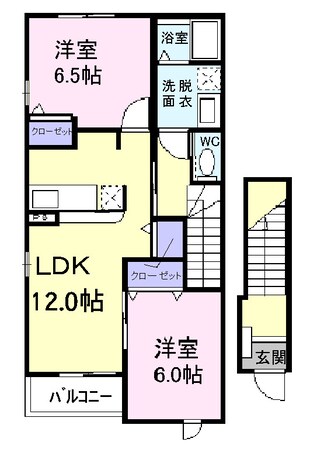 下井阪駅 徒歩24分 2階の物件間取画像